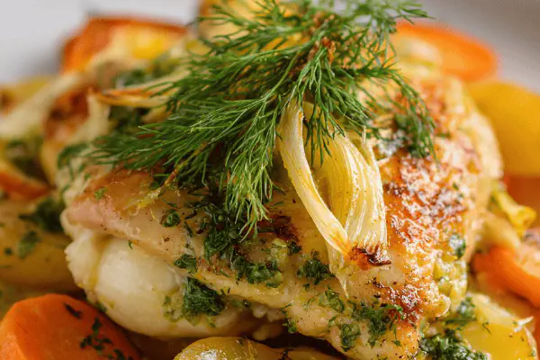 White Wine Thyme Roast Chicken
