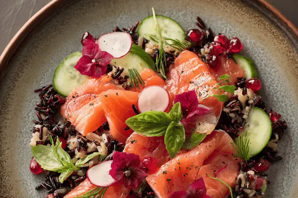 Salmon Mango Tartare Curry Sauce