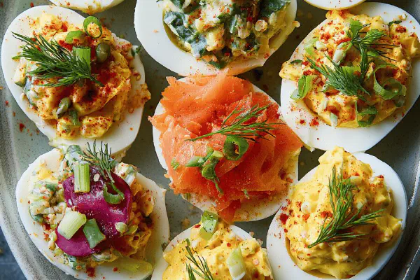 Christmas Deviled Eggs Trio