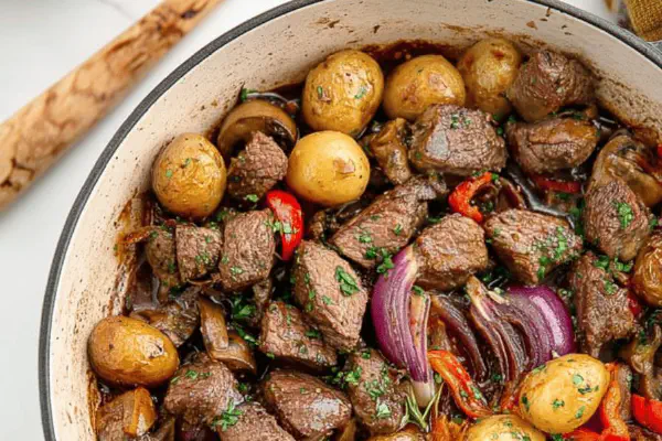 Smashed Beef Patties with Mushrooms