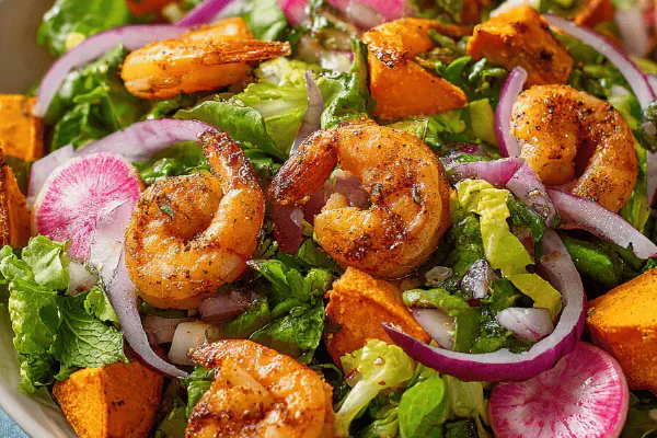 Grilled Veal with Avocado Beet Salad