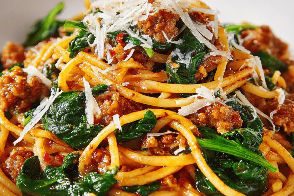 Farfalle with Mushrooms and Crispy Pancetta