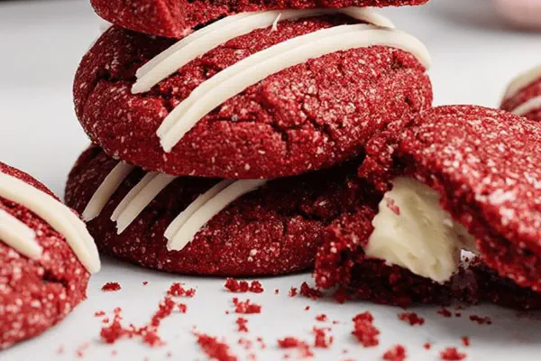 Red Velvet White Chip Cookies