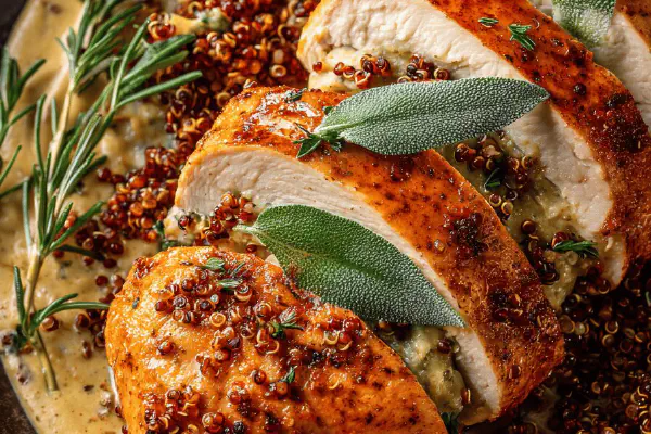 Grilled Veal with Avocado Beet Salad